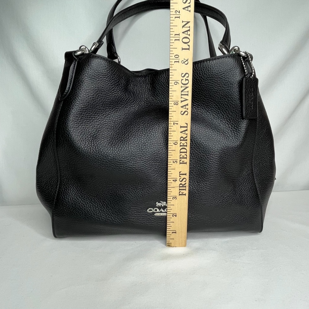 Coach Black Leather Shoulder Bag - Picture 10 of 16